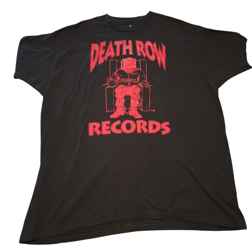 Death Row Records Black Tee with Red Graphic
